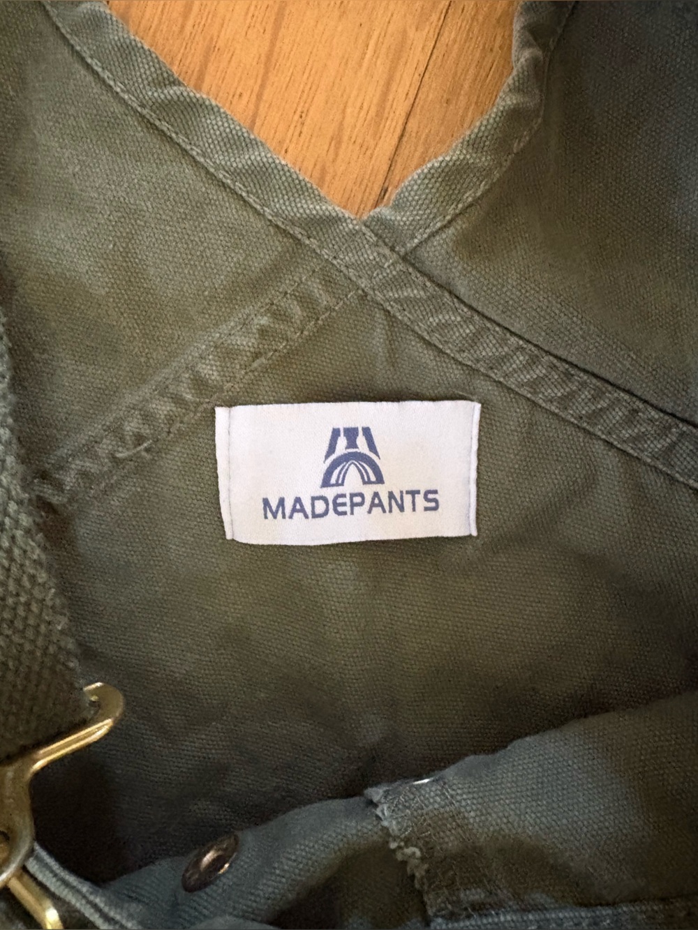 MadePants Olive Overalls - Picture 3 of 5